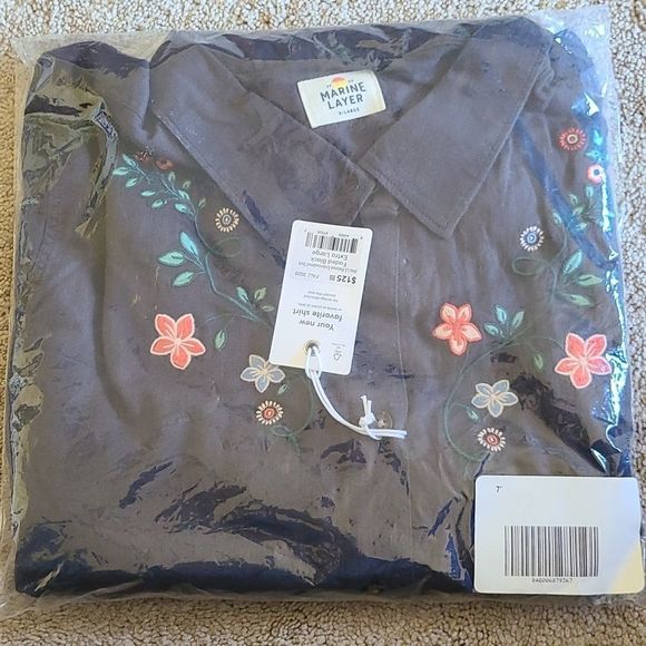 Marine Layer Aria Relaxed Embroidered Shirt - Picture 2 of 2